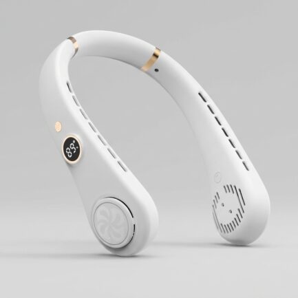 Claire Luxe Premium Bladeless Neck Fan – 5-Speed Hands-Free Cooling